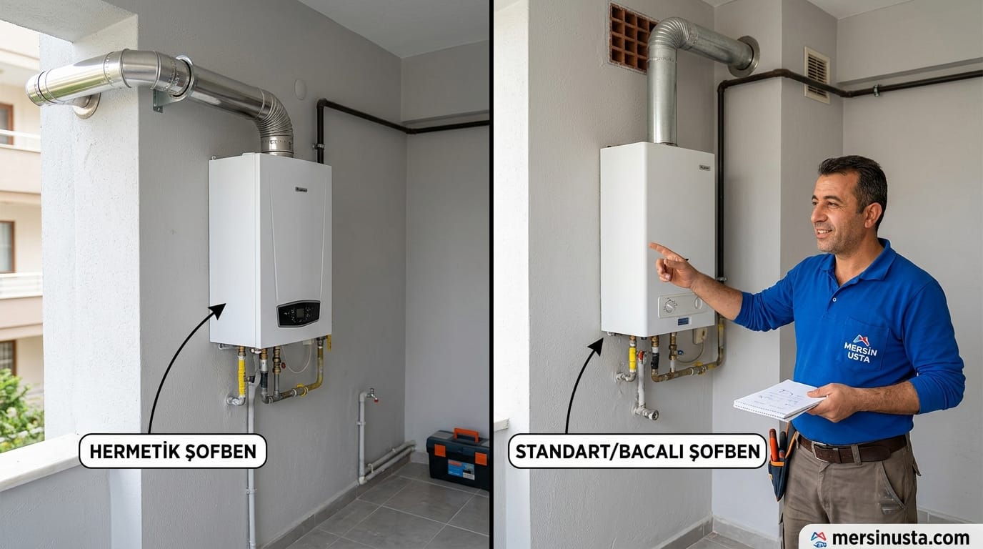 Hermetik Şofben ile Bacalı Şofben Farkı | (0 501) 359 03 36 – Mersin
